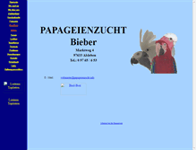 Tablet Screenshot of papageienseite.de